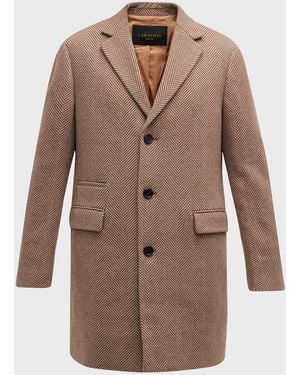 Cardinal Of Canada Apos;S Sherwood Wool Herringbone Topcoat - Brown
