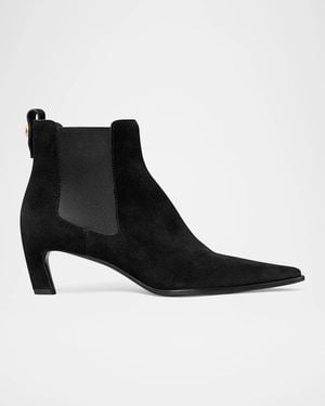 Tory Burch 45Mm Romy Suede Chelsea Boots - Black