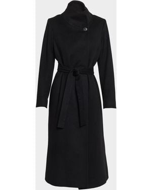 Fleurette Rhea Wool Maxi Coat - Black