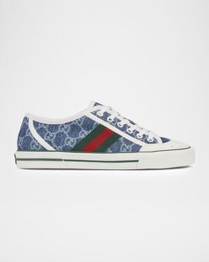 Gucci Tennis 1977 Gg Denim Low-Top Sneakers - Blue