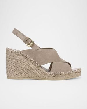 Vince Georgia Suede Espadrille Wedge Sandals - Multicolor