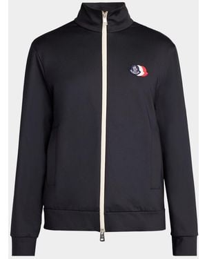 Moncler Apos;S Stand-Collar Technical Jersey Sweatshirt - Blue