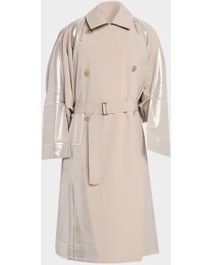 IM MEN Apos;S Ginto Flat Trench Coat - Natural