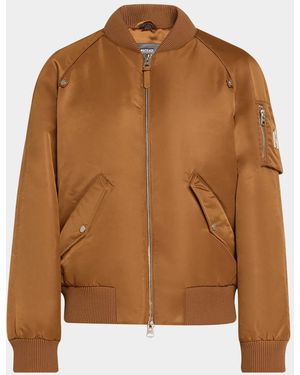 Mackage Apos;S Carmelo Z Satin Bomber Jacket - Brown
