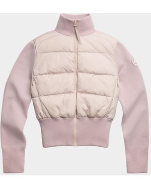 Canada Goose Hybridge Wide Quilt Knit Jacket - Pink