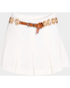 Cinq À Sept Aanya Sunflare Embellished Skort - White
