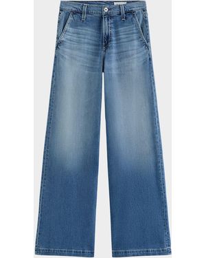 AG Jeans Stella Wide-Leg Palazzo Jeans - Blue