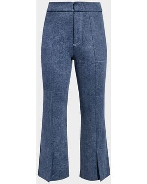 AS by DF Gianna Cropped Micro Flare Pants - Blue