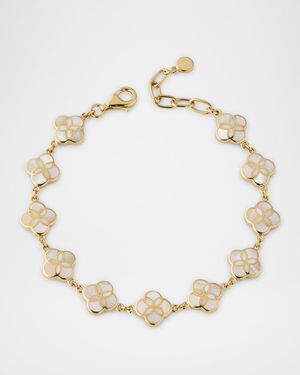 Jan Leslie All Over Petal Gemstone Bracelet - Metallic