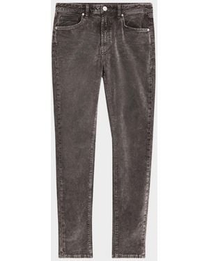 Monfrere Apos;S Greyson Vintage-Wash Velvet Skinny-Leg Jeans - Gray