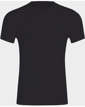Commando Premier Stretch-Cotton Crewneck Undershirt - Black