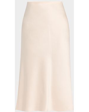 Alice + Olivia Maeve Mid-Length Slip Skirt - Natural