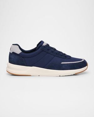 Peter Millar Journeyman Nylon And Suede Low-Top Sneakers - Blue