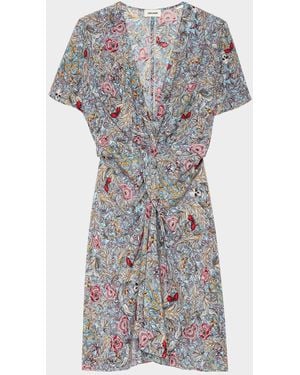 Zadig & Voltaire Rozom Soft British Flowers Dress - Gray