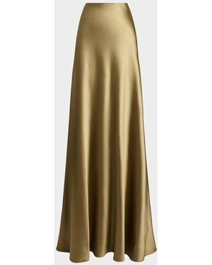 Ralph Lauren Masina Stretch Satin Skirt - Natural