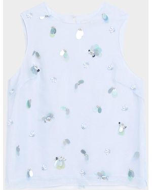 Jonathan Simkhai Celia Sequined Sleeveless Top - Blue