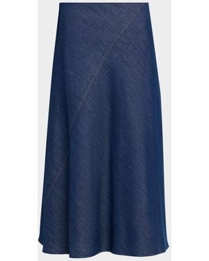 Rag & Bone Lisbon Ultra-Featherweight Denim Skirt - Blue