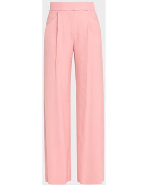 Veronica Beard Marbeau Wide-Leg Pants - Pink