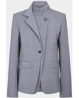 Twp The Double Take Stretch Wool Blazer - Blue