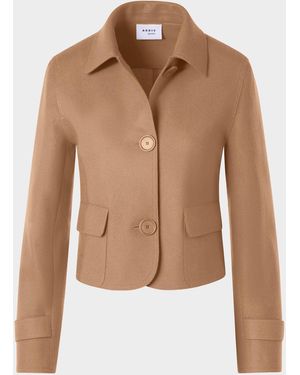 Akris Punto Boxy Wool-Blend Jacket - Brown