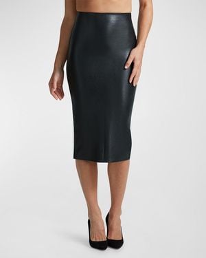 Commando Faux-leather Midi Skirt - Black