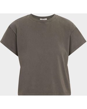 Rag & Bone Boxy Washed Cotton Tee - Gray