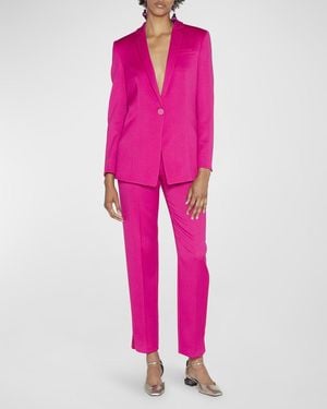 Giorgio Armani Virgin Wool Tuxedo Blazer - Pink