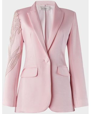 Silvia Tcherassi Rebeca Lace Single-Breasted Jacket - Pink