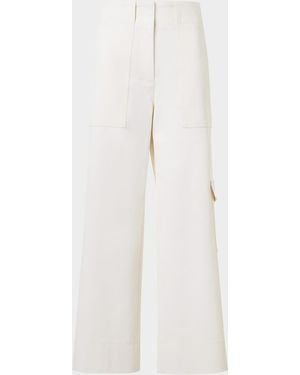 Akris Punto Cliff Gabardine Cargo Pants - White