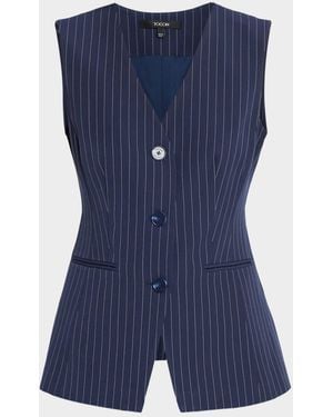 Toccin Tibbie Striped Cutaway Vest - Blue