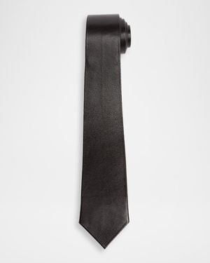 Tom Ford Nappa Leather Neck Tie - White