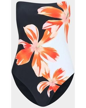 MILLY Tropical Flame One-Piece Swimsuit - Red