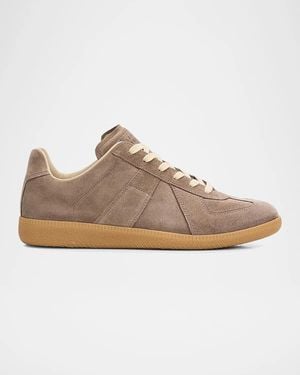 Maison Margiela Replica Suede Low-Top Sneakers - Gray