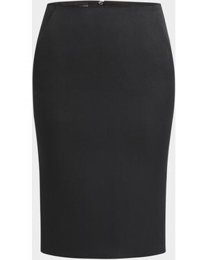 Giorgio Armani Techno Scuba Pencil Skirt - Black