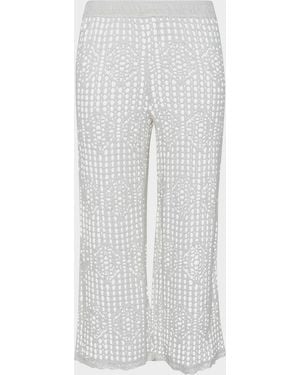 La Blanca Waverly Crochet Cropped Pants - White
