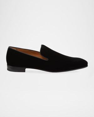 Paul Stuart Apos;S Harrier Velvet Venetian Loafers - Black