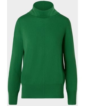 Akris Cashmere Knit Turtleneck Sweater - Green