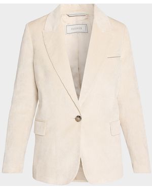 Peserico Single-Button Corduroy Jacket - Natural