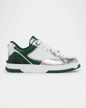 Versace Apos;S Biggie Basket Metallic Nappa Sneakers - Green