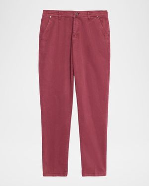 Kiton Apos;S Straight Fit Flat-Front Pants - Red