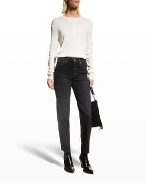 RE/DONE 70S Stovepipe Distressed Jeans - White