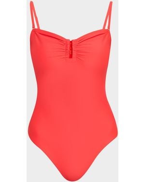 Kobi Halperin Becca Bandeau One-Piece Swimsuit - Red