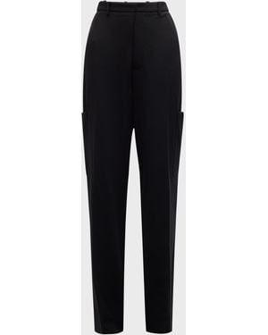 LAPOINTE Mid-Rise Leg-Pocket Tapered-Leg Tech Twill Pants - Black