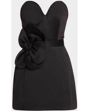 Marc Jacobs Satin Daisy Belted Dress - Black