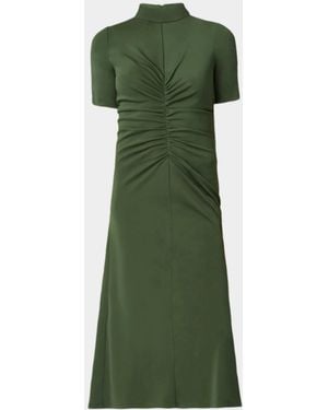Shoshanna Shelly Mock-Neck Stretch Jersey Midi Dress - Green