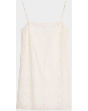 MISA Los Angles Maxine Embroidered Mini Dress - Natural