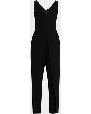Emporio Armani Sleeveless V-Neck Jumpsuit - Black