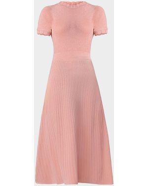 Shoshanna Darby Shimmer Knit Maxi Sweater Dress - Pink