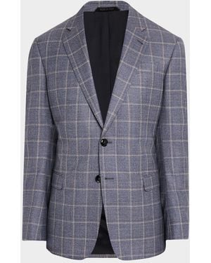 Giorgio Armani Windowpane Sport Coat - Blue