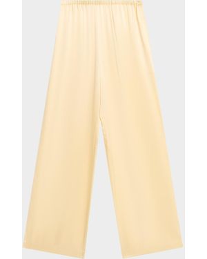 SABLYN Lexi Wide-Leg Silk Pants - Natural